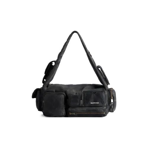 Balenciaga Superbusy Нейлоновая Сумка через плечо Маленькая Мужская Черная