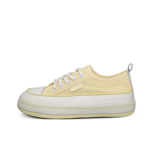 B10CROWN Low-Top Canvas Shoes Yellow Women's