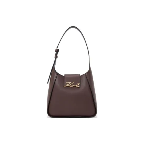 Karl Lagerfeld Сумка-хобо из коровьей кожи сумка сумка через плечо женская темный шоколад