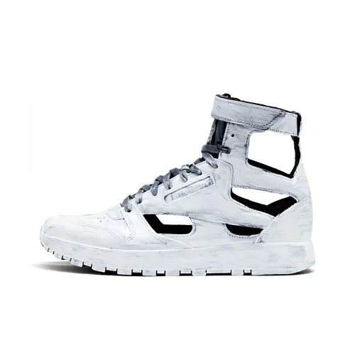 Reebok x Maison Margiela Tabi Классический Высокий Топ Повседневная Обувь Женская Черно-Белая Потертый Стиль Позиционирование