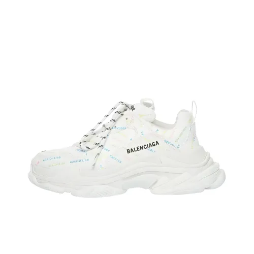 Balenciaga Triple S Low Топ Толстоподошвенные кроссовки Женские Белые