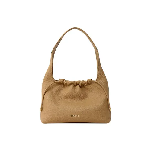 FION Коровья кожа Одно плечо Сумка Средний Женский Светлый хаки Карамельный коричневый