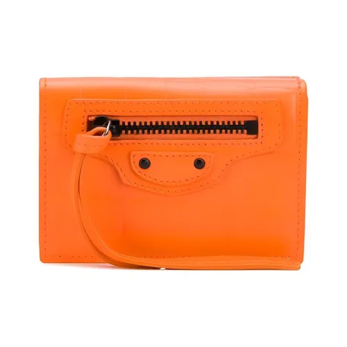 Balenciaga Neo Classic Телячья кожа Кошелек Мини Женские Апельсин