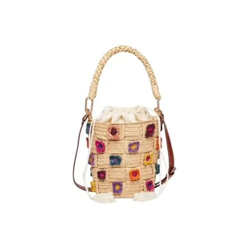 Vanessa Bruno Рафия Волокно Ведрообразная Сумка Сумка через плечо Мини Женский Многоцветный