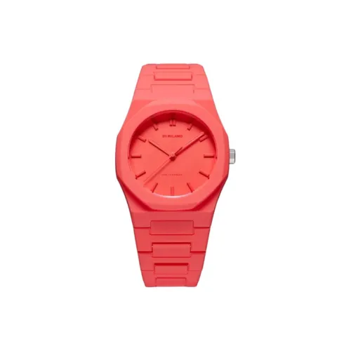 D1 MILANO Наручные часы кварцевый механизм 37 мм красный циферблат унисекс