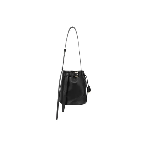 MOSCHINO Sheepskin Bucket Bag Shoulder Bag Women's Black