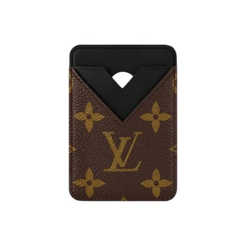 LOUIS VUITTON Кожа Держатель для карт Унисекс Коричневый и Черный