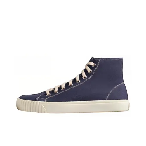 Maison Margiela Tabi High Топ Скейтборд Кроссовки Мужские Синие