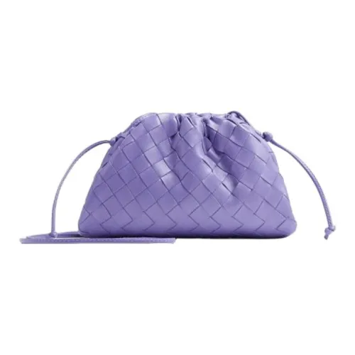 Bottega Veneta Sheepskin Crossbody Clutch Mini Women's Purple
