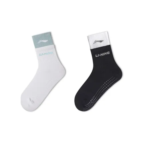 LINING Белый+Черный Женские MID Носки до икры
