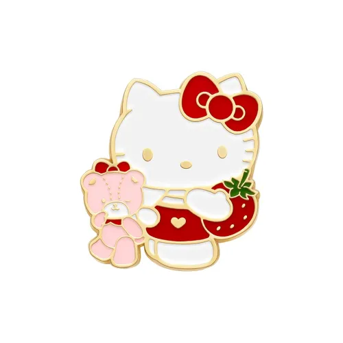 Hello Kitty Katy White Sanrio Collection Cute Japanese Style Cartoon Brooch Clothing Backpack Charm