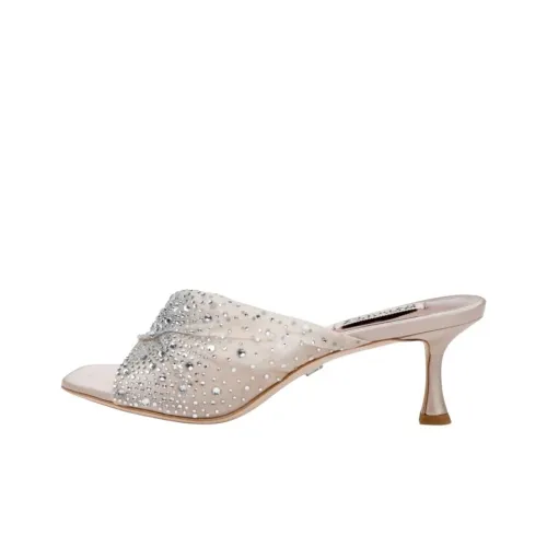 Badgley Mischka Слипоны 6 см Женские Бежевые