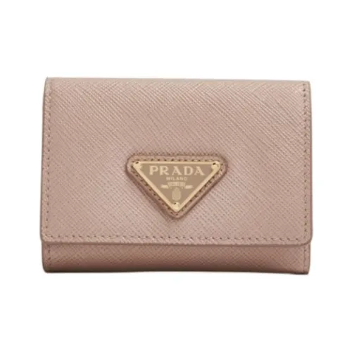 PRADA Saffiano кожа кошелек маленький женский бежевый