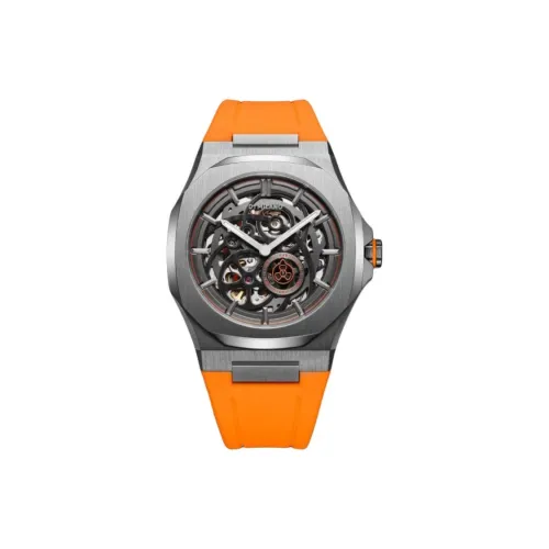 D1 MILANO Механические часы Резиновый ремешок 41,5 мм С циферблатом Skeleton Унисекс