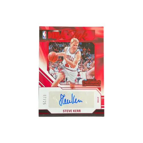 PANINI 2023 24 Шар Game Ticket Стив Kerr Bulls Стив Kerr 07 25 Serial Красный Parallel Фирменная Игрок Карта