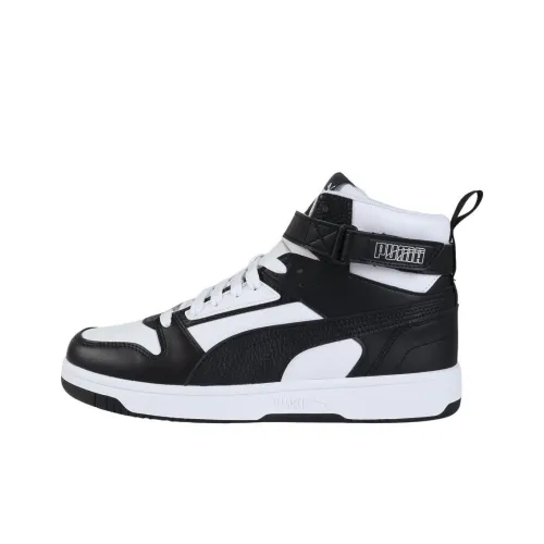 PUMA Rebound Joy High Топ Скейтборд Кроссовки Унисекс Черный Белый