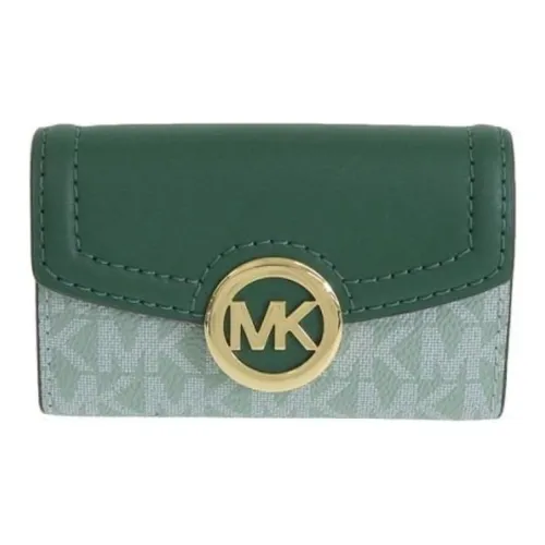 MICHAEL KORS PVC-покрытый холст Key Pouch Унисекс Зеленый
