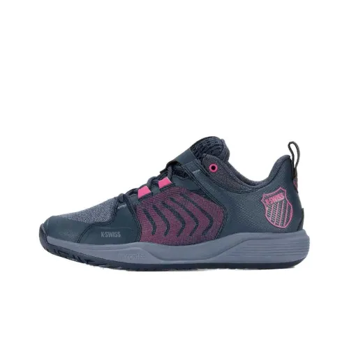KSWISS Slip-resistant Abrasion-resistant Breathable Low-Top Running Shoes Women's Orion Blue Infinity CARMINE Pink