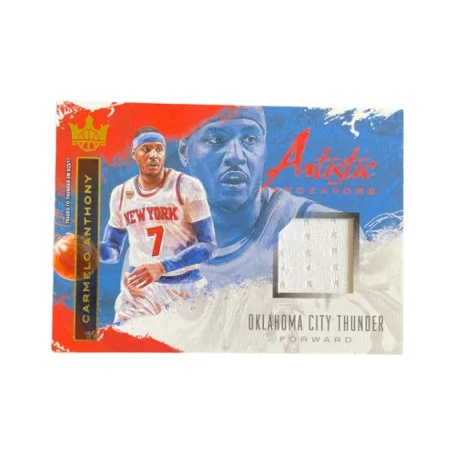 Panini 2017-18 Carmelo Anthony Масляная живопись Thunder Carmelo Anthony Дынный 259 299 Джерси Карта пройдет Спортивные карты 1 шт