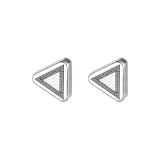 Серьги-клипсы "Треугольник" магнитные [Серебряные]