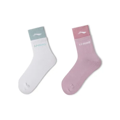 LINING 2 шт Белый+Фиолетовый Женские MID Носки до икры
