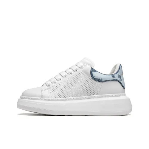 Roberta Di Camerino Slip-resistant Abrasion-resistant Low-top Skateboard Shoes Men's White Роберта Ди Камерино Slip-resistant Abrasion-resistant Низкие кеды для скейтбординга Мужские Белые