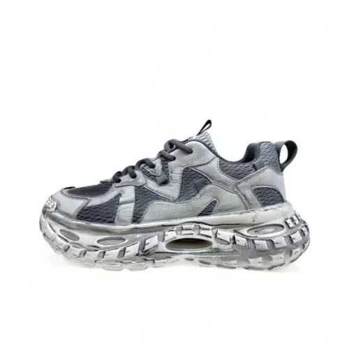 NPL Low Top Cushioned Sneakers Lead Gray Men's