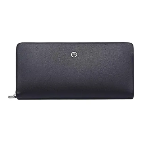 GOLDLION Кошелек из коровьей кожи Мужской Черный