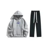 Комплект одежды (Свитшот серого цвета Фотиния + Черные штаны)