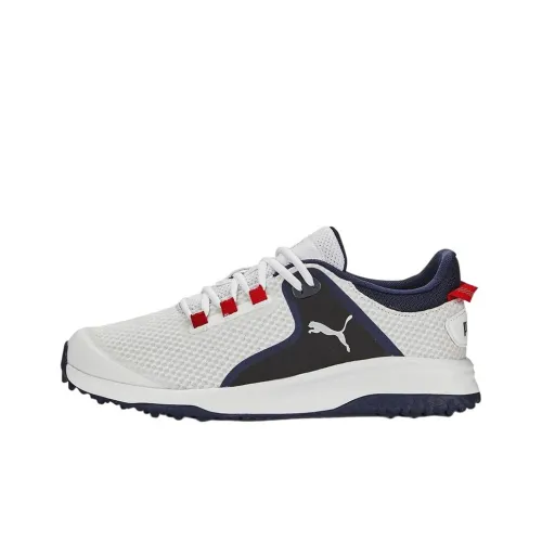 PUMA Grip Fusion Low Топ Обувь для гольфа Мужская Черно-белая