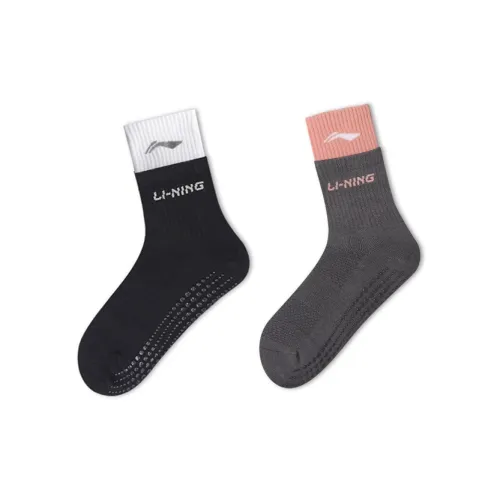 LINING 2 шт черный + Серый Женские MID Носки до икры