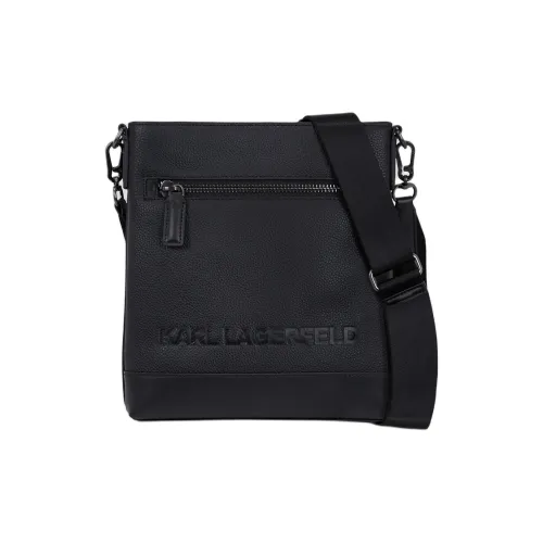 Karl Lagerfeld Сумка через плечо из коровьей кожи Мужская Черная