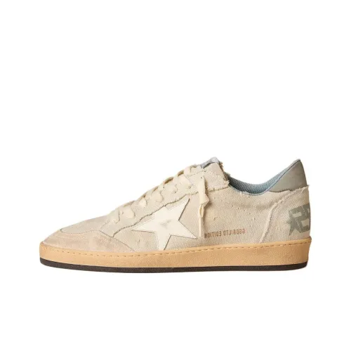 Golden Goose Ball Star Low Top Canvas Shoes Beige Men's