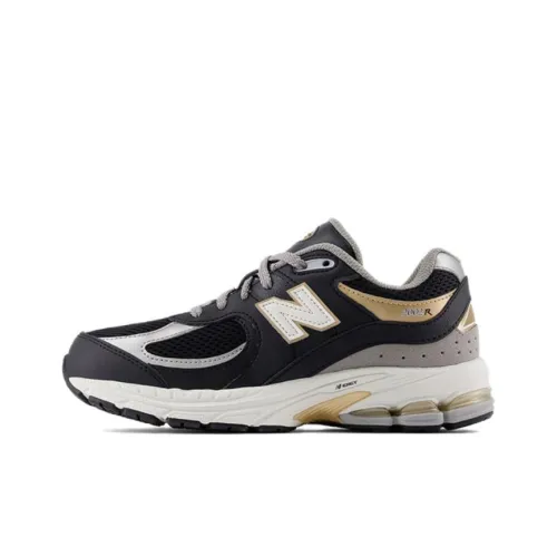 New Balance NB 2002R Устойчивые к истиранию амортизаторы Низкий топ КIDS Лайфстайл обувь Черный Серебряный Подростки