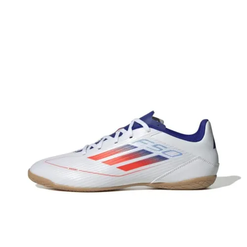 Adidas F50 Противоскользящие Устойчивые к истиранию Футбольные бутсы Унисекс Белый Красный
