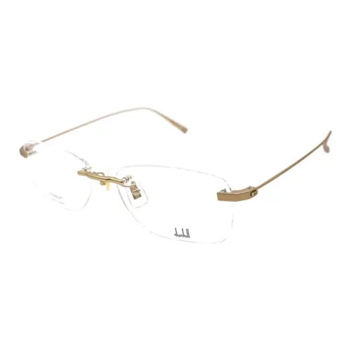 Dunhill Титан Прямоугольные Оправы для очков Мужские Матовые Золотые