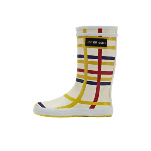 AIGLE Детские резиновые сапоги Мондриан Клетчатый Kids
