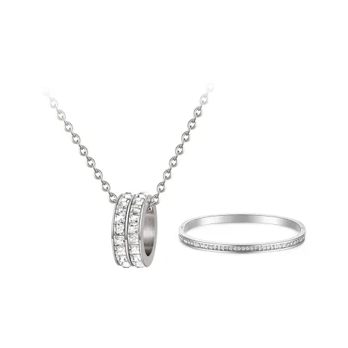 NATURALLYJOJO Титановые стальные браслеты с цирконием женские стальной розовое золото