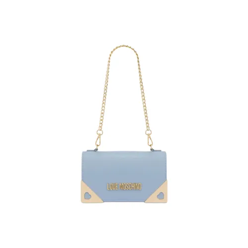 LOVE MOSCHINO Телячья кожа с полиуретаном сумка через плечо женская синяя