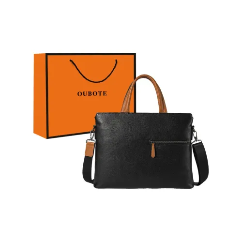 OUBOTE Сумка через плечо из коровьей кожи сумка портфель мужской черный