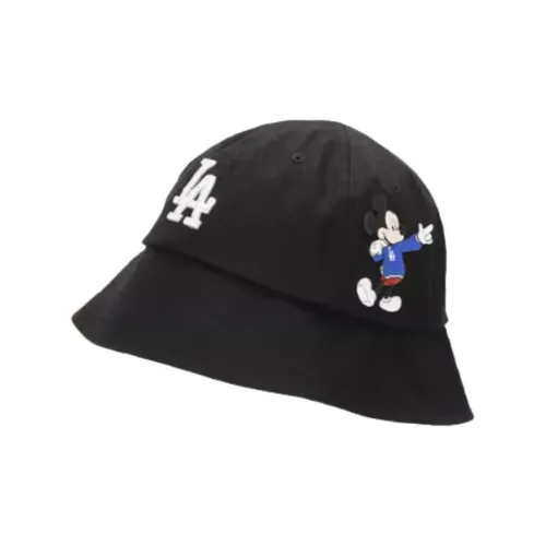 Mlb Base Logo Cotton Bucket Hats Женские Черный