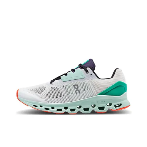On Cloudstratus Амортизация Дышащий Поддерживающий Низкий Топ Бег на длинные дистанции Обувь Мужская Белый Зеленый