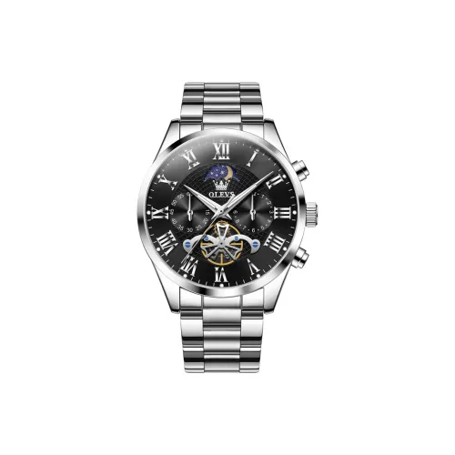 OLEVS Play The Cool Series Кварцевый механизм Часы Мужские Черный циферблат