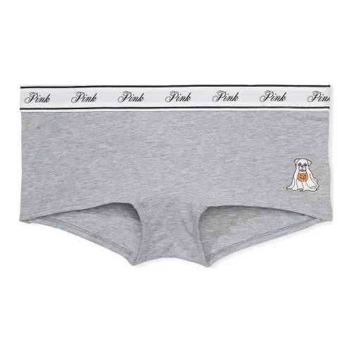 Victoria's Secret Розовый логотип Хлопок Boyshort Panty MHGWHG Нижнее белье Женские 1 шт Серый