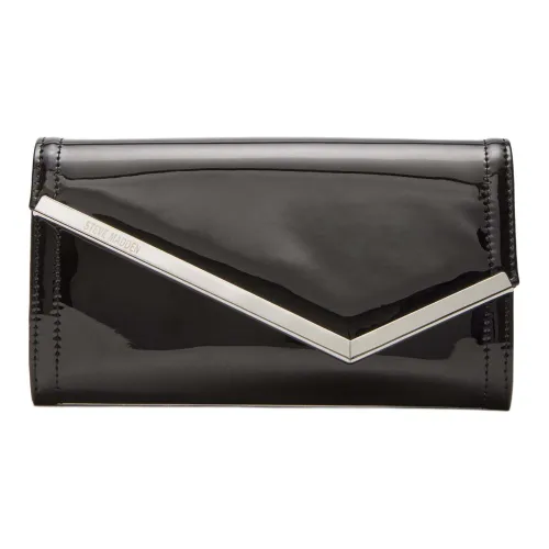 STEVE MADDEN Блестящий кожаный клатч женский черный