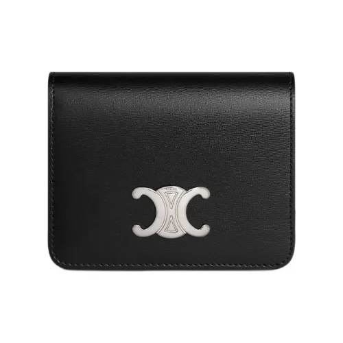 CELINE Телячья кожа Кошелек Мужской Черный