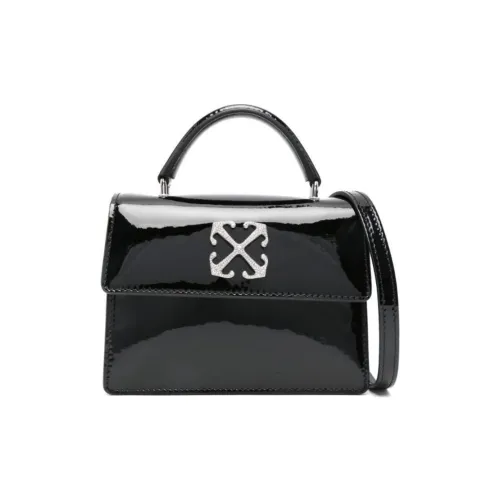 Off Белый Телячья кожа Сумка через плечо Сумка Мини Женская Черная