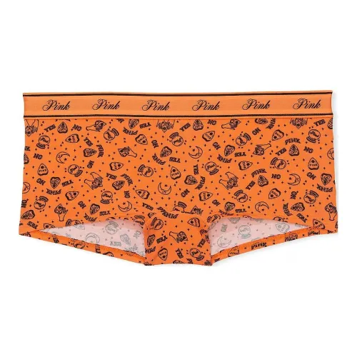 Victoria's Secret Розовый логотип Хлопок Boyshort Panty H B H P Нижнее белье Женские 1 шт Апельсин