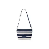 Синий соевый молочный продукт с полосами