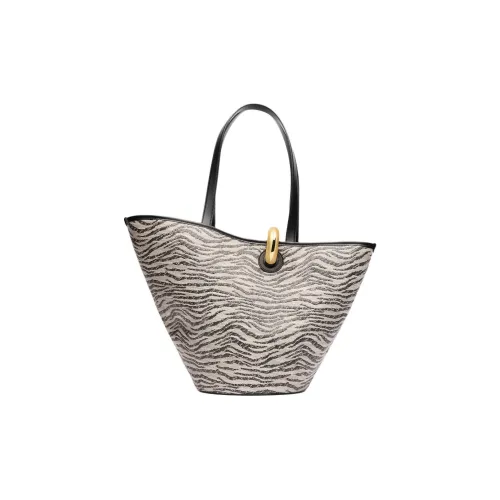 Jacquemus Коровья кожа Ведрообразная сумка Сумка Сумка через плечо Женская Черная Белая